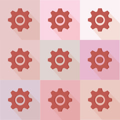Gears flat icons design,clean vector