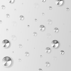 Metal button on white background - vector illustration