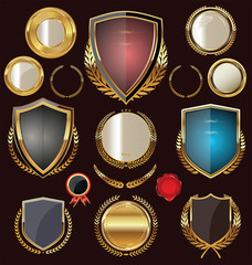 Golden Shields, labels and laurels, collection