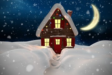 Composite image of christmas house