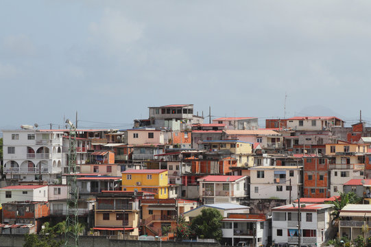 Housing on Victor Lamon Avenue. Fort-de-France, Martinique