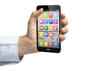 holding a smartphone