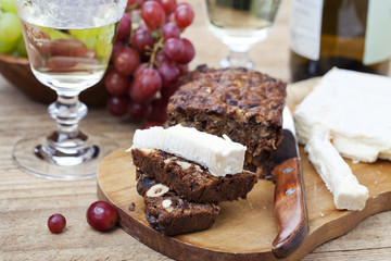 Homemade fruit and nut cake
