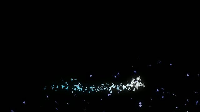 bouncing triangle particles