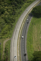 Aerial view of Panamericana highway, Panama, Central America