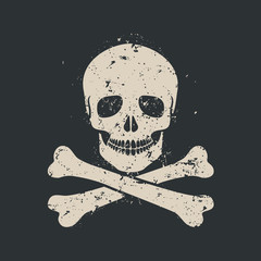 Grunge skull icon. - 70631163