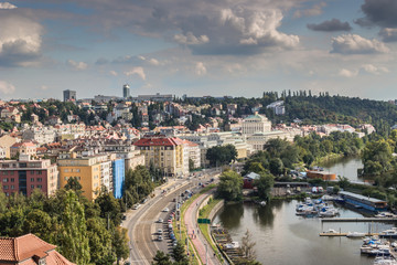 Fototapeta na wymiar View of Prague and Vltava
