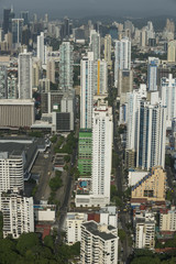 Fototapeta premium Skyscrapers in San Francisco, Panama City, Central America