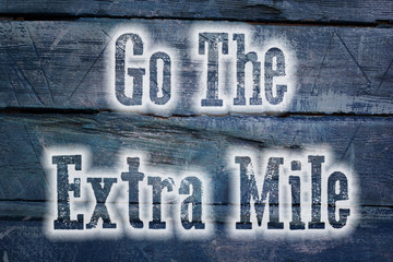 Go The Extra Mile Concept