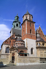 Fototapeta na wymiar The Gothic Wawel Castle Krakow in Poland