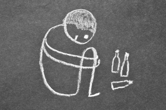 Alkoholkrankheit abstrakt
