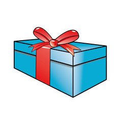 Blaues Geschenk als Vektorgrafik