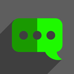 Chat speech bubble flat icon