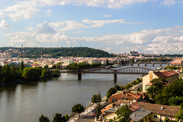 Fototapeta na wymiar View of Prague and Vltava