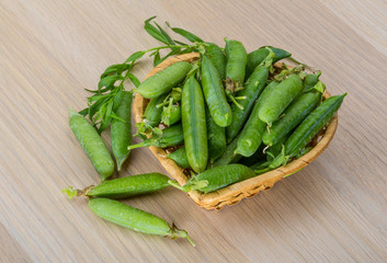Green fresh peas