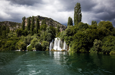 waterfalls of the Krka river in Krka national park in Croatia
