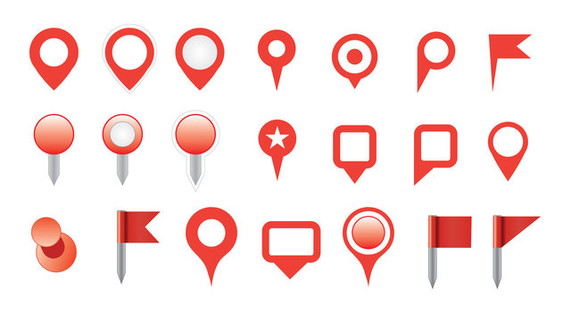 Map Pin Icon Set.