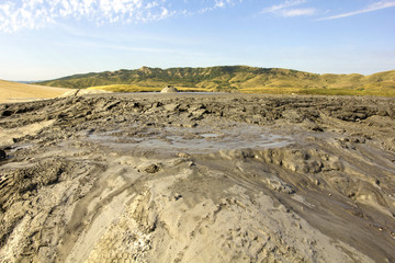 mud volcanoes. Buzau Romania