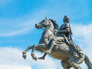 Fototapeta na wymiar Monument of Peter the Great, Saint Petersburg , Russia