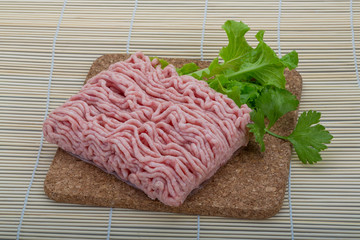 Raw minced pork meat