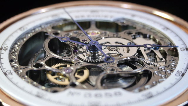 Gear mechanism  inside a wristwatch