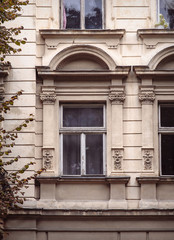 Fototapeta na wymiar Architectural details of old Lviv buildings. Lviv is a city in w