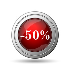 50 percent discount icon