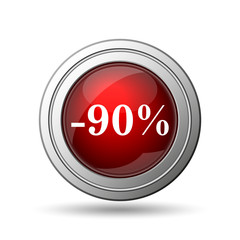90 percent discount icon