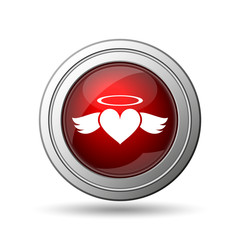 Heart angel icon