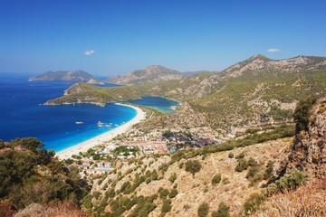View of the Oludeniz beach, Turkey