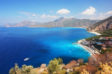 View of the coast in Oludeniz, Turkey