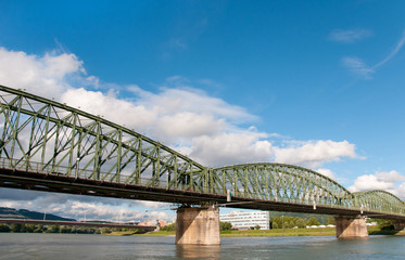 metal bridge over the Danube in Austria
