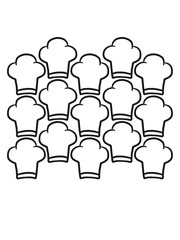 Viele Kochmützen Muster Design