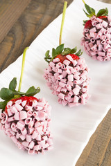 Pink Chocolate Strawberries