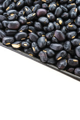 Black beans isolated on white background