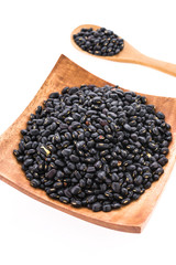 Black beans isolated on white background