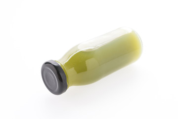 Kiwi juice bottle isolated on white background
