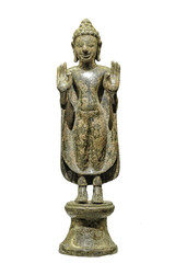 Obraz premium Bronze Buddha image, in style, Dvaravati style, around 7th-8th c