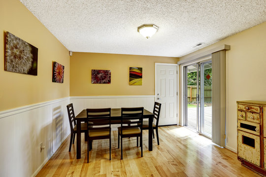 Dining room with exit to backyard patio area