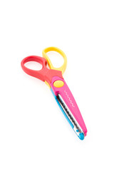 Zigzag scissor isolated on white background