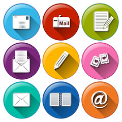 Icons with the different mailing tools