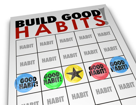 Build Good Habits Bingo Card Develop Strong Skills Growth