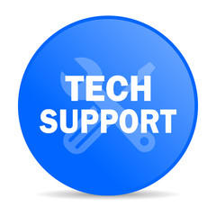 technical support internet blue icon