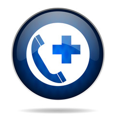 emergency internet blue icon
