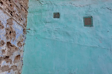 mur bleu