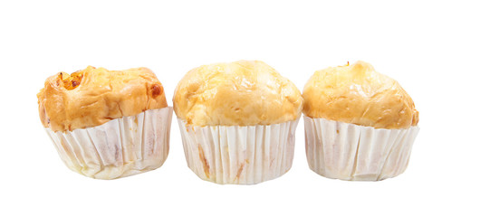 bun bread fill with pandan custard
