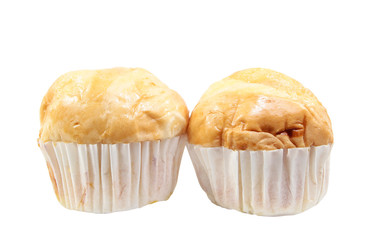 bun bread fill with pandan custard