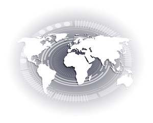 Vector World map.Connections network concept