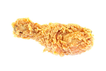 Fry chicken isolated in white background