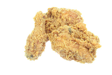 Fry chicken isolated in white background